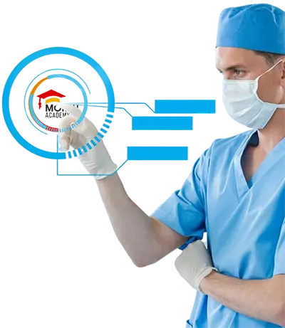 Docotr with MOKSH Academy Logo