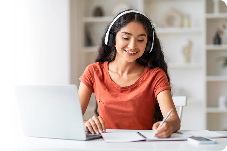 Woman Student Studying Online